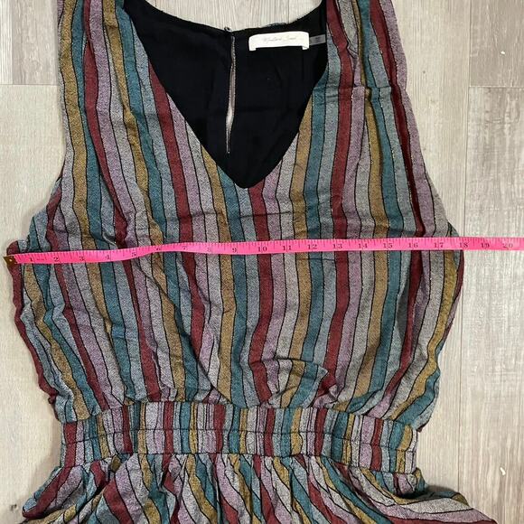 Mustard Seed Striped Smocked Sleeveless Mini Dress size Large - Picture 6 of 15